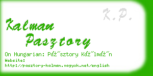 kalman pasztory business card